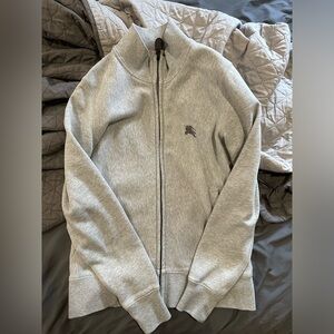 Burberry Grey Zip up sweater